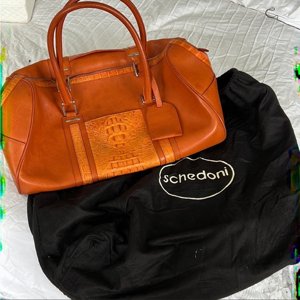 Schedoni leather travel bag